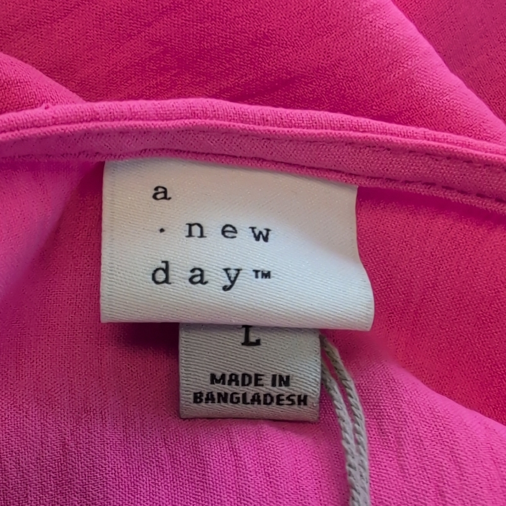 a new day Vibrant Pink Maxi NEW Strapless Dress L CC143 - Picture 8 of 9